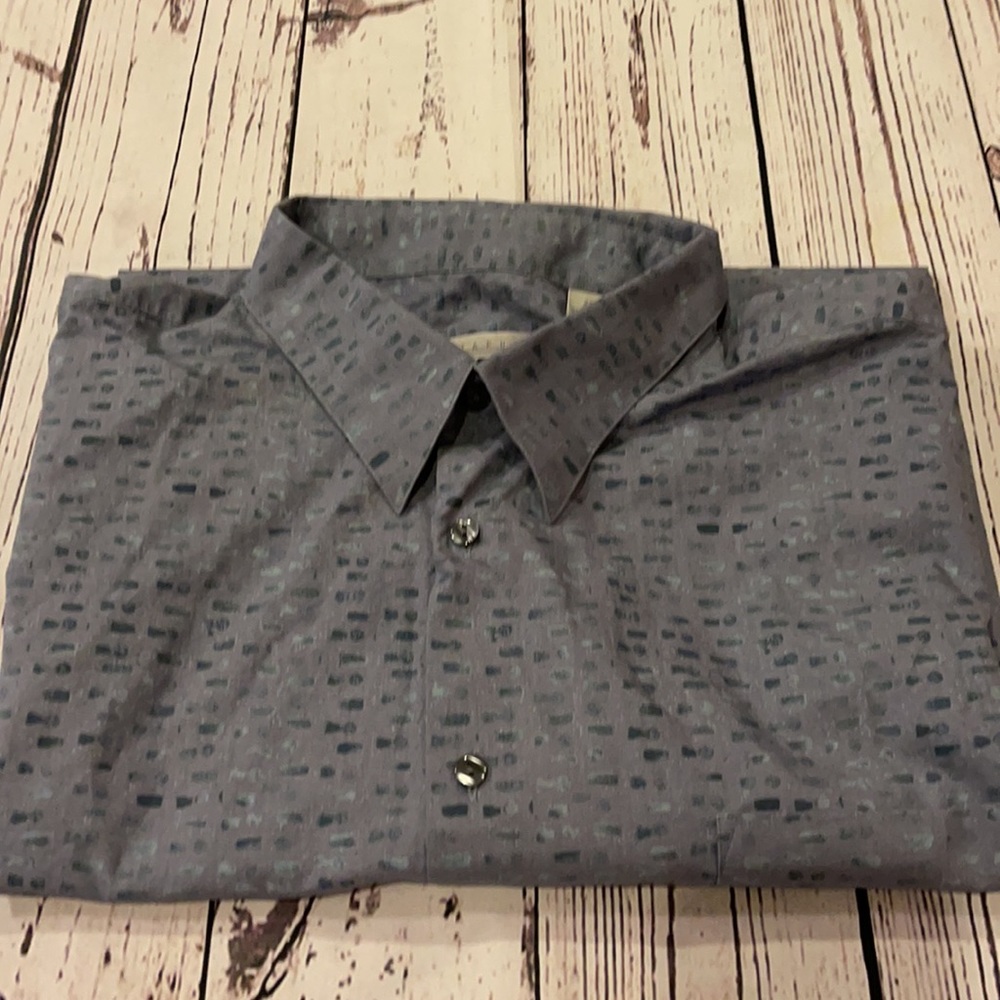 Metaphor slate blue button down